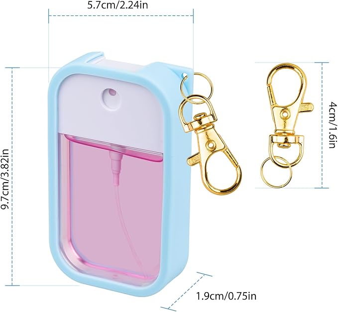 VANEST Silicone Case Compatible with Touchland Hand Sanitizer Spray, Protective Case with Keychain for Spray 1 fl oz