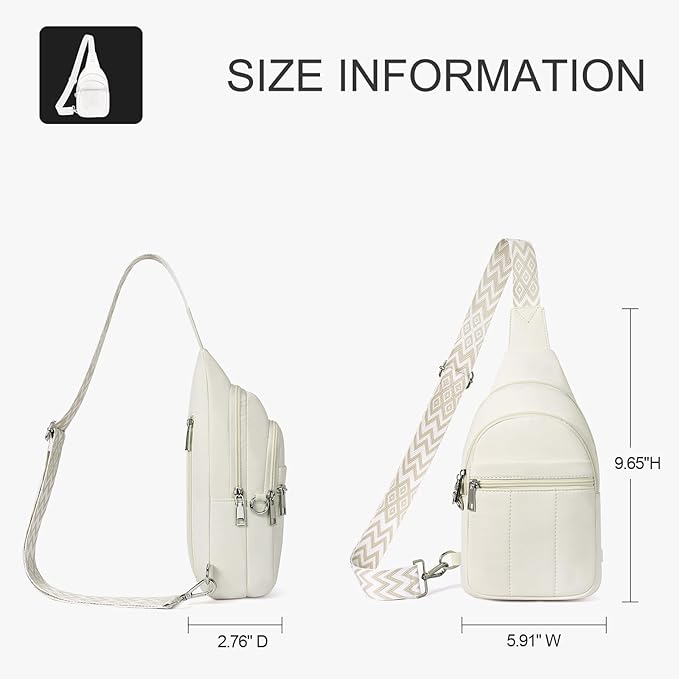 Small Sling Bag for Women, Puffer Crossbody Bag Anti Theft Travel RFID Purses Fanny Packs for Travel Hiking