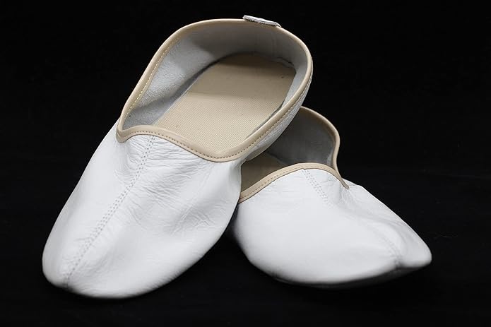 Womens Indoor Leather Slippers Traditional Babouche House Shoes Barefoot Moccasin