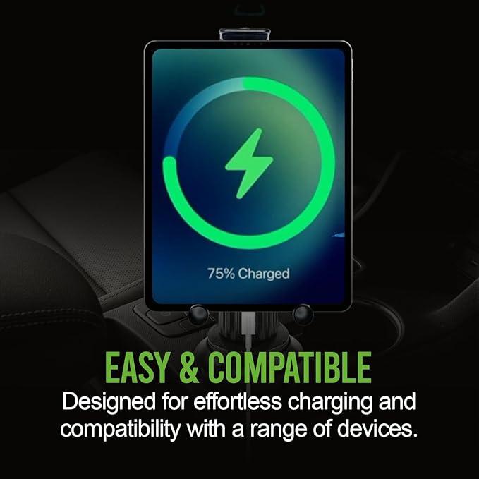 Cellet Cup Holder Tablet Mount, Car Cradle Holder Compatible for All iPad Pro, Air, Mini, Samsung Galaxy Tablet, Amazon Fire, Microsoft Surface