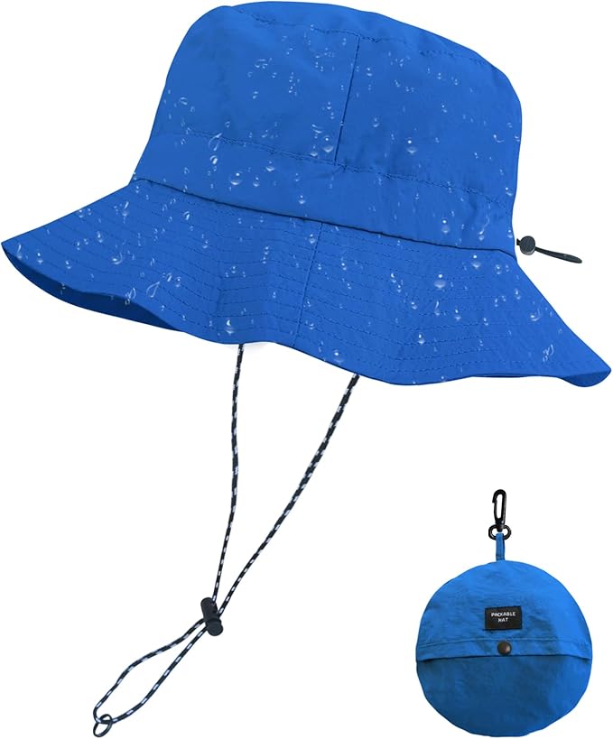 PFFY Packable Sun Bucket Hat for Men Women Outdoor UV Protection Sun Hats Waterproof Lightweight Hiking Outdoor Cap