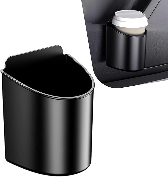 Car Cup Holder, Stable Spill-Resistant Drink Holder for Car, Back-clip Multifunctional Storage Box with Breathable Hole for Rear Seats/Car Doors/Headrests, Universal for Most Vehicles (Black)