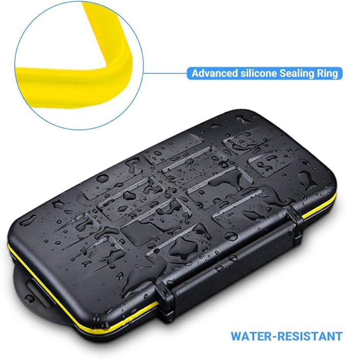 6 Slots CF Card Holder, CF Card Case, Professional Water-Resistant Anti-Shock CF Card Protector Storage for Canon 400D 350D 50D 40D 30D 7D Mark II 7D 5DS R 5D Mark IV III II 1D Mark II Nikon D810 D800