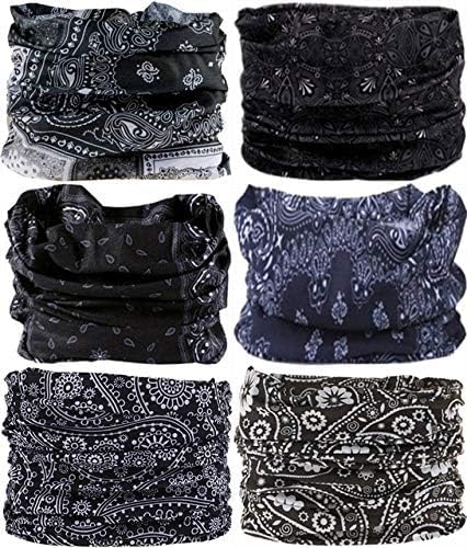 VANCROWN Headband Neck Gaiter Head Wrap Headwear Face Mask Magic Scarf Bandana for Men and Women