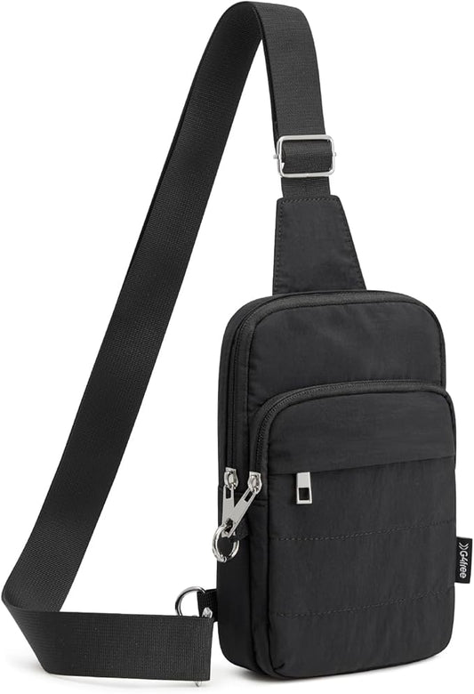G4Free Small Sling Bag for Women, Anti Theft RFID Blocking Mini Crossbody Purse for Travel, Black