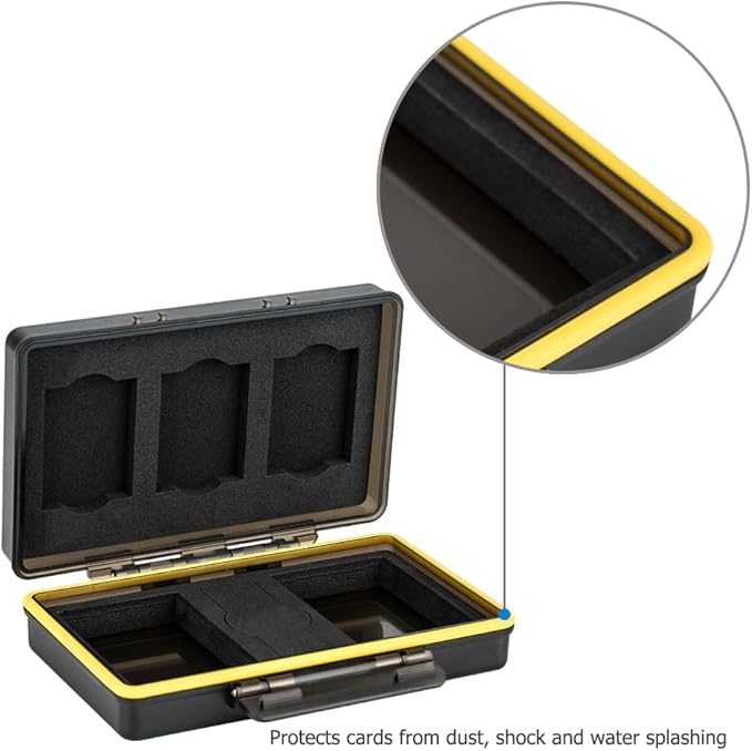 JJC Nikon EN-EL15 EN-EL14 Camera Battery Memory Card Storage Case Holder for 3 Slots Cfexpress Type B XQD Card + 2 Slots Battery, Camera Batteries Box for Nikon Z8 Z6III Z6II Z7II Z6 Z7 D850 D500