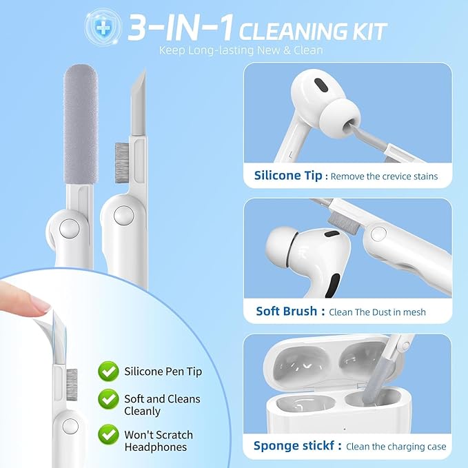 Ekoonpft for Airpods Pro 3 Case, Flower Engraved Cases for Apple AirPods Pro 3rd Generation 2025, Soft Silicone Cover for Men Women Girly with Cleaning Kit & Keychain, Anti-Scratch, Shockproof