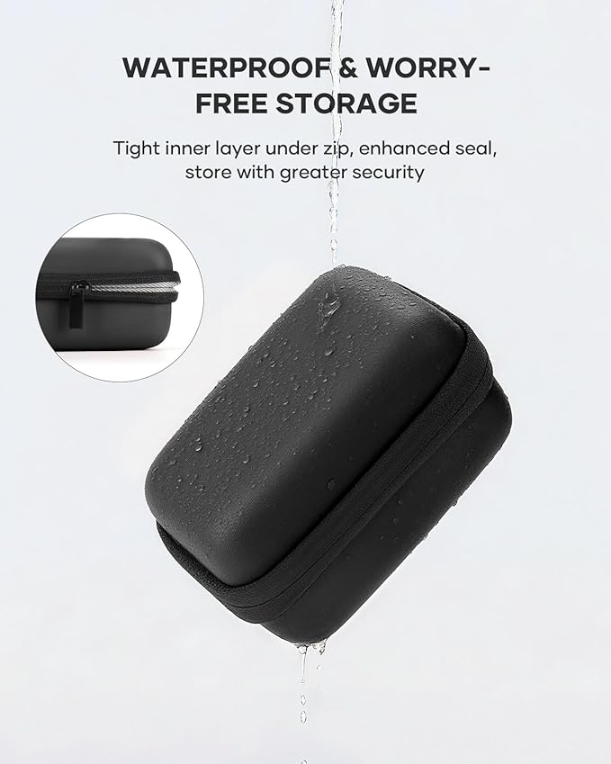 Camera Case Fit for Digital Camera KODAK PIXPRO FZ45-BK/FZ55, CAMKORY DC403, STUOGYUM DC402-AF, Travel Compact Case with 3 SD Card Slots & Mesh Pocket for Accessories, Black