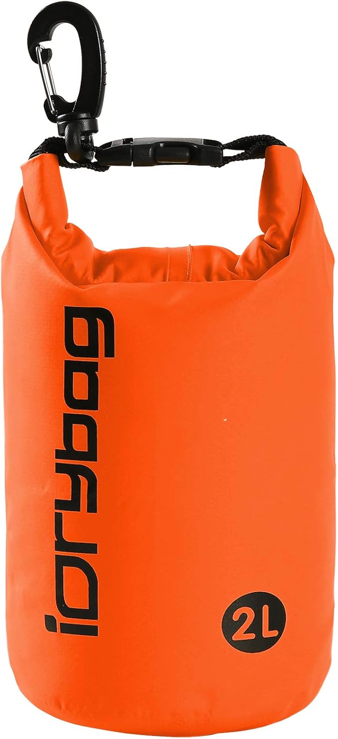 IDRYBAG Dry Bag for Kayaking Waterproof 2L/5L/10L/15L/20L, Small Dry Sack Waterproof Bag for Boating