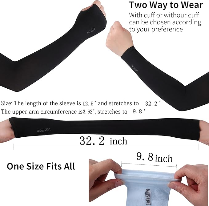 12 Pairs Sun Protection Sleeves UV Cooling Arm Men Women Sports with Thumb Hole for Driving, Golfing, Fishing, Cycling, Hiking, Doing (6 Colors) by HRLOR