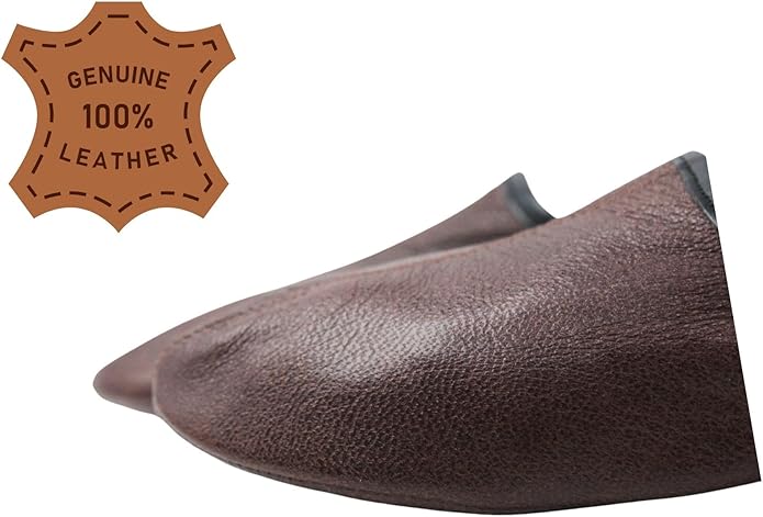 Womens Indoor Leather Slippers Traditional Babouche House Shoes Barefoot Moccasin