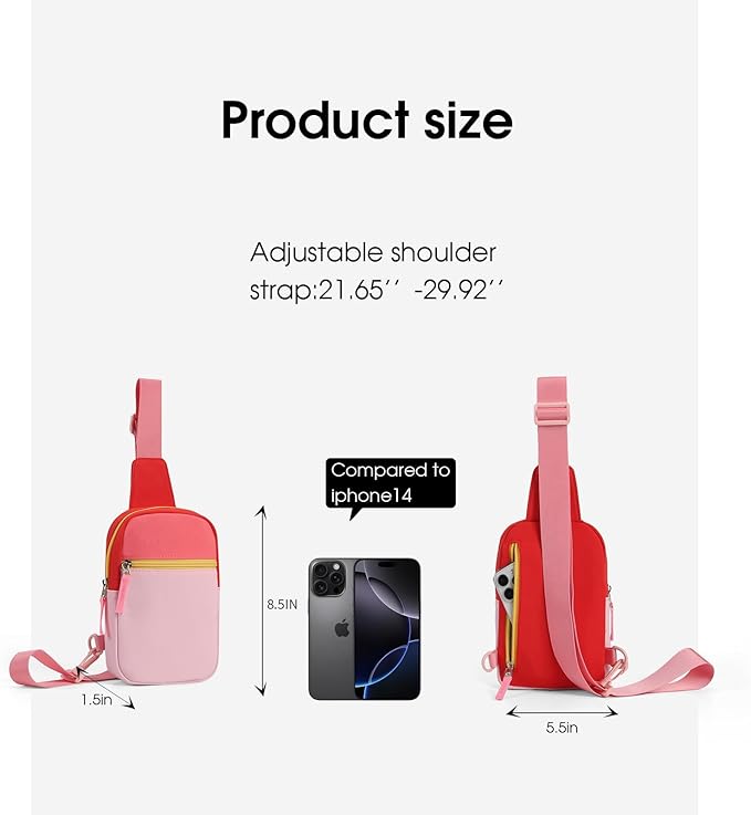 Birthday Gifts for 8 9 10 11 12 Year Old Teens Girls Kids, Fanny Pack Crossbody Bag Sling Belt Bags Purse, Dorm Travel Essentials for Girls Fashion, Preppy Tween Teen Girl Gift Trendy Stuff