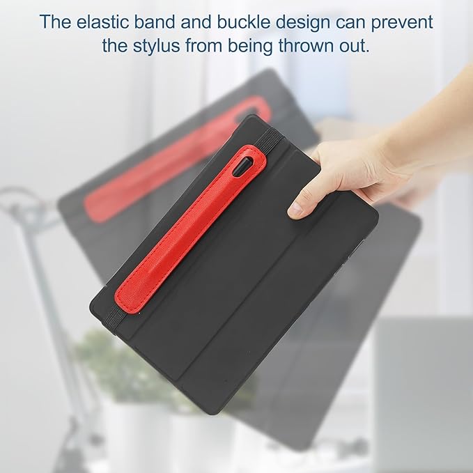 PATIKIL Stylus Holder for Tablet, Universal Pen Sleeve Retractable Stylus Pen Holder Elastic Pencil Pocket Case Protective Pouch for Tablet Case Notebook, Red