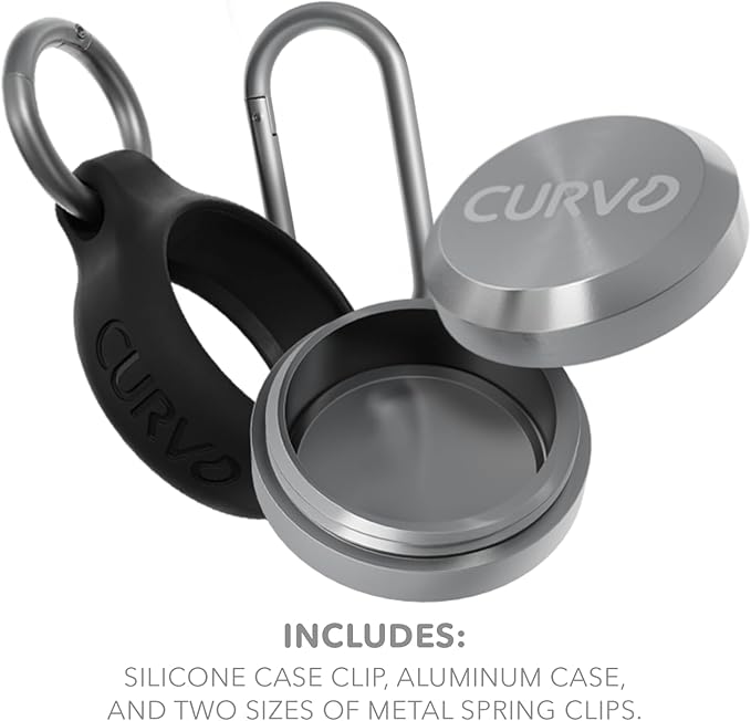 CURVD Premium Carrying Case Durable Travel Keychain Container, Medicine Pill Organizer, Travel Pill Box, Small Waterproof Holder for Pills, Earplugs, Compatible with Loop, Vibes & Eargasm