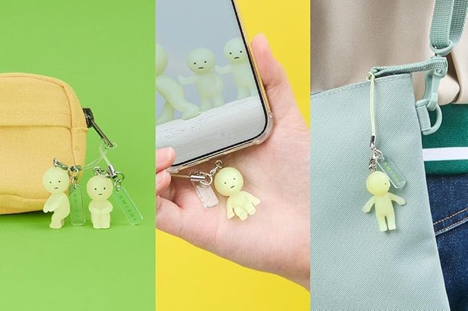 Smiski Strap Accessory - Series 1, Glow in The Dark Charm Accessory (1) Assorted Sealed Blind Box Original Mini Figure