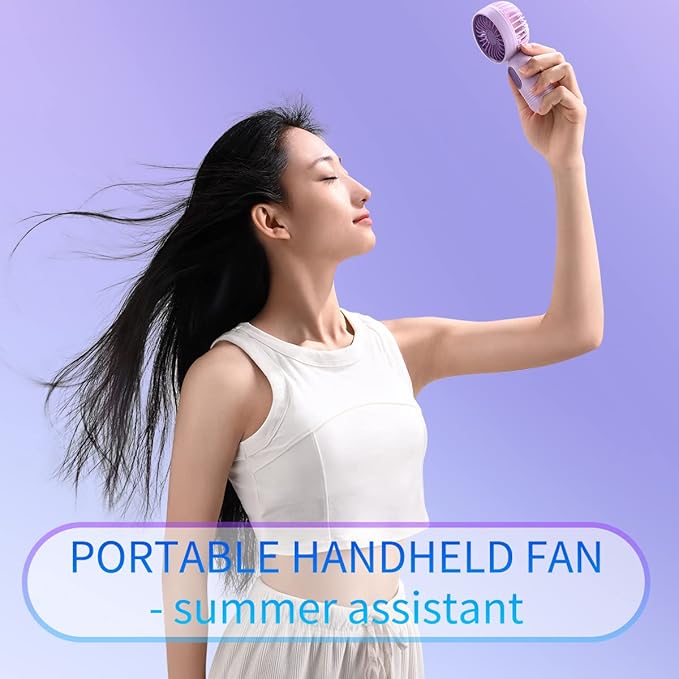 Mini Portable Fan 24 Pack, Cute Handheld Battery Operated Lightweight Small Personal Fans with 3 Speeds and USB Rechargeable Eyelash Fan for Stylish Girl Kids Women Men Office Outdoor Travel Camping