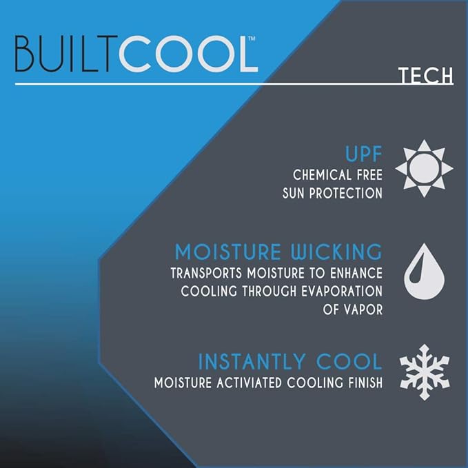 BUILTCOOL Adult Cooling Towel - Men & Women Chilly, Lightweight, Soft, Neck and Face Cooling Towel for Sport, Camping, Hunting, One Size, Diva, 3 Pack