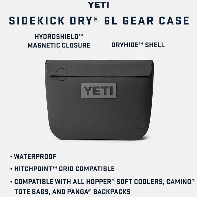 YETI Sidekick Dry 6L Gear Case, Charcoal