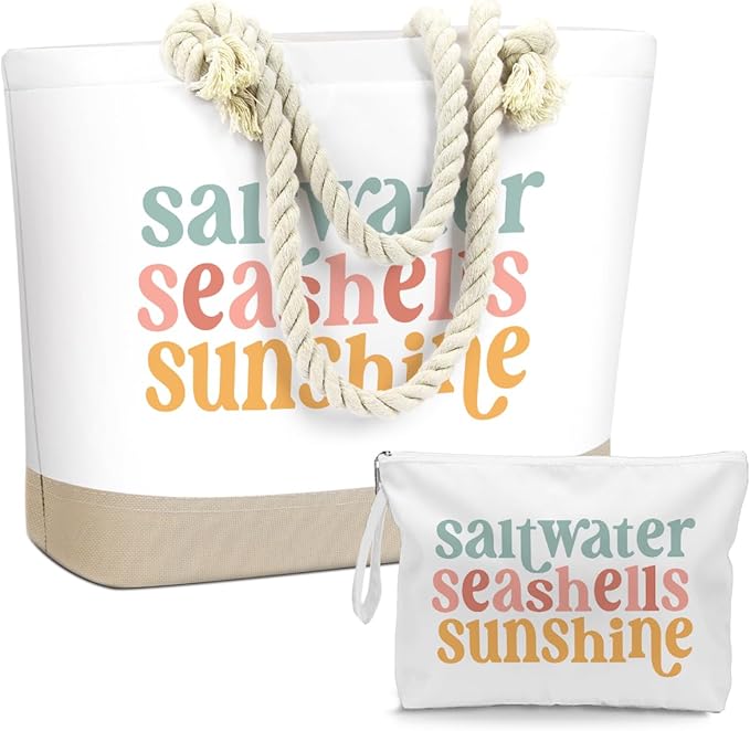 BELLOWDEER Beach Bags for Women, Wet Bag Cosmetic Bag for Beach Toiletries, Summer Travel Essentials, Gifts for Women
