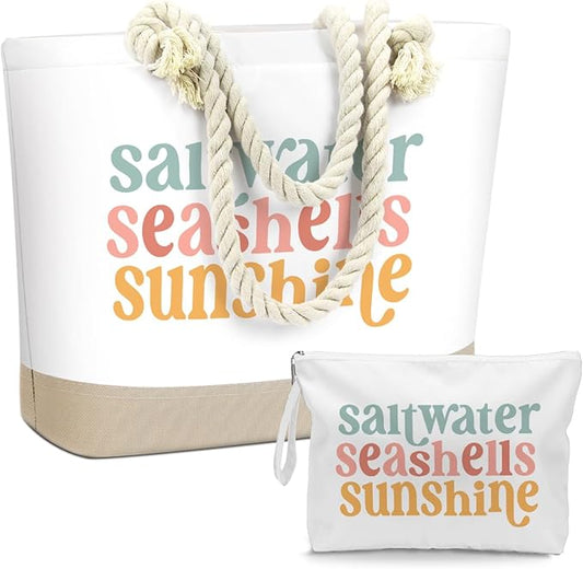 BELLOWDEER Beach Bags for Women, Wet Bag Cosmetic Bag for Beach Toiletries, Summer Travel Essentials, Gifts for Women