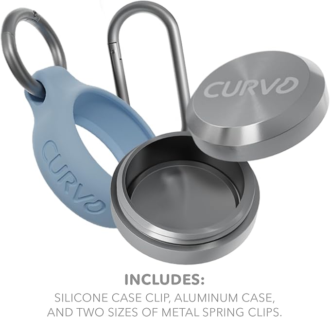CURVD Premium Carrying Case Durable Travel Keychain Container, Medicine Pill Organizer, Travel Pill Box, Small Waterproof Holder for Pills, Earplugs, Compatible with Loop, Vibes & Eargasm (Pack of 2)