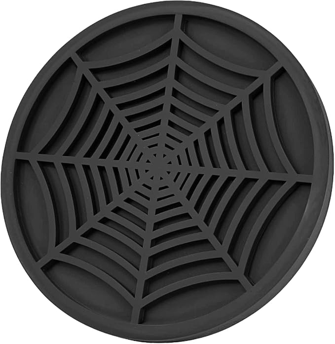 4 Pack Car Cup Holder Coasters, Cute and Creativity Cup Holder Insert Coaster Car Interior Accessories-2.75 inch Silicone Anti Slip Spider Web Car Coaster-Universal