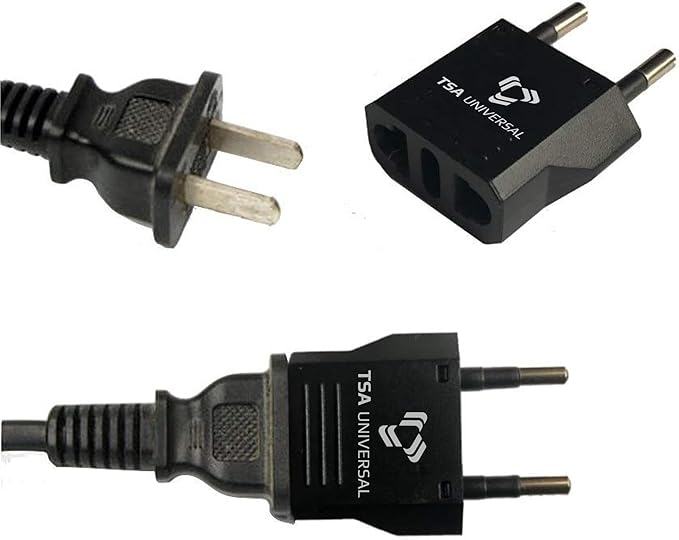 United States to Greece Travel Power Adapter to Connect North American Electrical Plugs to Greek Outlets for Cell Phones, Tablets, Laptops, eReaders, and More (6-Pack, Black)