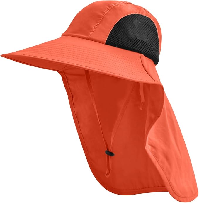 Sun Hat for Men Women with Neck Flap,UPF 50+ UV Protective Hiking Fishing Hats,Wide Brim Sun Hat for Women&Men
