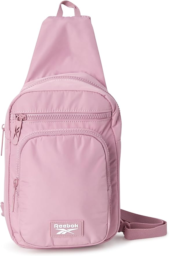 Reebok Unisex Crossbody Bag - Convertible Compact Durable Cross Body Bag for Women and Men - Gym and Travel Essentials, Size One Size, Cosmos Infused Lilac