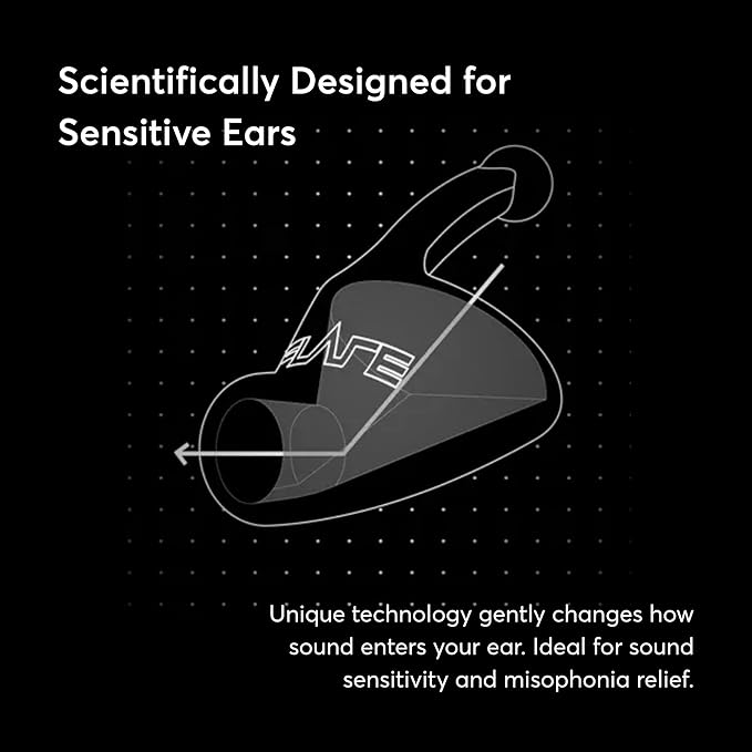 Flare Audio Calmer | Noise Reducing Ear Plugs Alternative | Silicone Reusable Ear Plugs for Noise Sensitivity, Focus and Travel | Ear Plugs for Noise Reduction (Standard, Medium Dark)