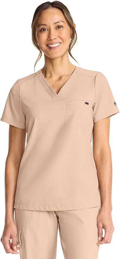 Healing Hands Women's Tops V-Neck Scrub Top Tuck-in with Welt Chest Pocket HH755