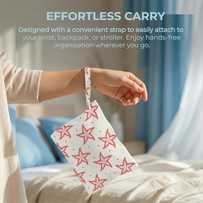 Fokongna 4 Pack Waterproof Travel Wet Bag, Reusable Dry Wet Separation Zipper Pouch for Gym Workout Beach Trip Cosmetic Toiletry Organizer