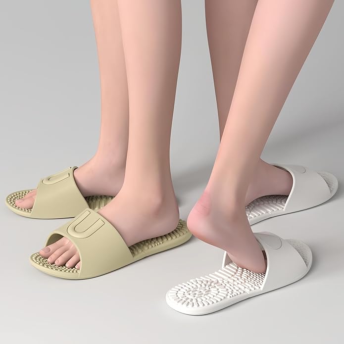 Shower Shoes Travel Foldable Portable Non Slip Slippers for Hotel Guests Swimming Spa Unisex Men Women Lightweight EVA Bathroom Slides Quick Drying Water Resistant Footwear