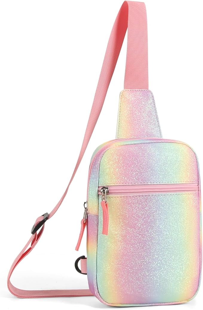 Birthday Gifts for 8 9 10 11 12 Year Old Teens Girls Kids, Fanny Pack Crossbody Bag Sling Belt Bags Purse, Dorm Travel Essentials for Girls Fashion, Preppy Tween Teen Girl Gift Trendy Stuff
