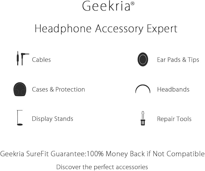 Geekria Shield Headphones Case Compatible with Sennheiser HD 400S/660S/560S and More, Large-Sized Over-Ear Headphones, Replacement Hard Shell Travel with Cable Storage (Microfiber Grey)