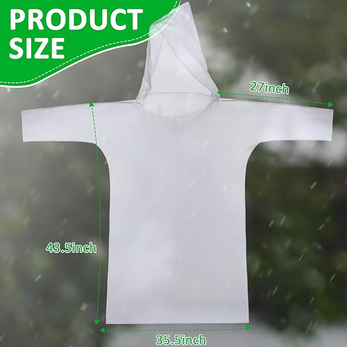 Pasimy 150 Pcs Disposable Rain Ponchos Bulk for Adults Emergency Ponchos with Hood for Man Women Travelling Camping Hiking