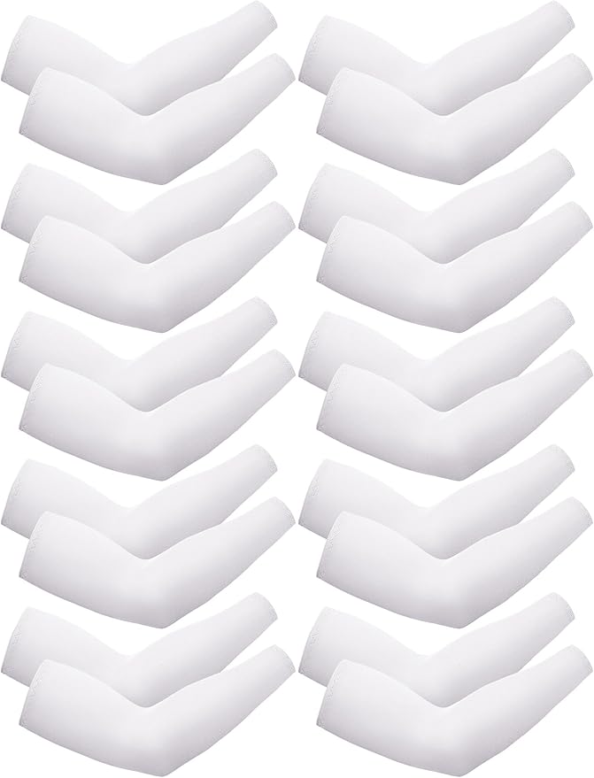 Boao 10 Pairs UV Arm Sleeve for Men Women Cooling Tattoo Cover up Compression Sun Protection Sleeves for Outdoor Activities