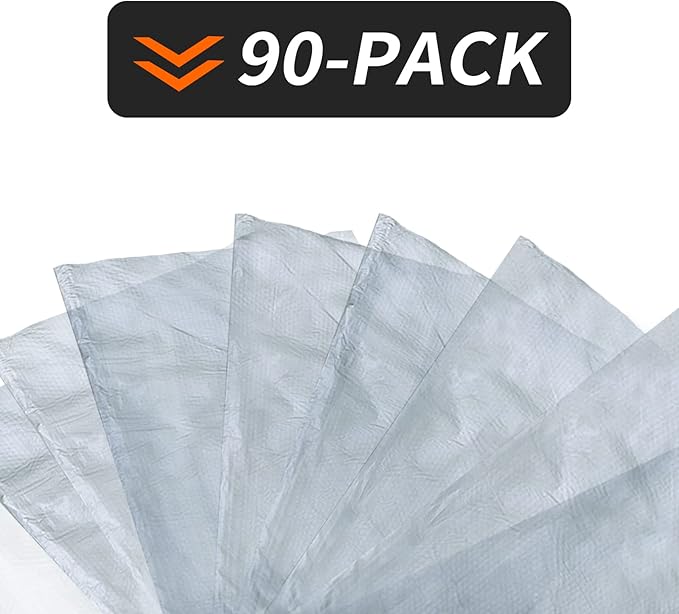 HOTOR Mini Plastic Car Trash Can Liner Refills (90-Pack), Trash Can is not Included