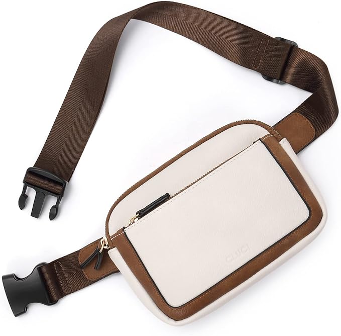 CLUCI Fanny Packs for Women Cross body, Belt Bag for Women, Mini Everywhere Crossbody Waist Bag Adjustable Strap, Vegan Leather Women's Fanny Pack