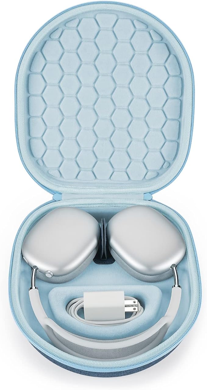 Smart Case for New Apple AirPods Max Supports Sleep Mode, Hard Organizer Portable Carry Travel Cover Storage Bag