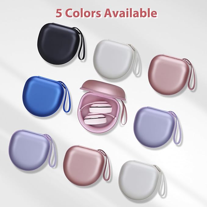 Headphone Case Compatible with JBL/Beats/BERIBES/Jlab/Picun/TOZO/KVIDIO/Soundcore Anker/Skullcandy Noise Cancelling Over-Ear Headphones, Pearl Pink
