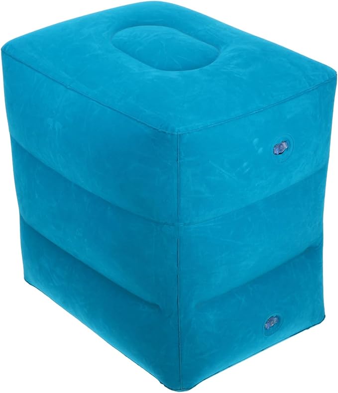 Gadpiparty Airplane Foot Rest Pillow Inflatable Leg Pillow Travel Essential Soft PVC Material Multi-use Footrest