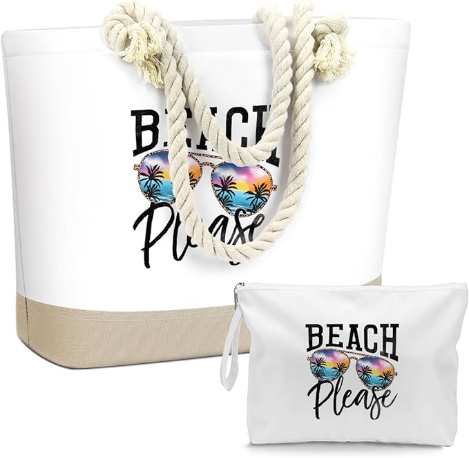 BELLOWDEER Beach Bags for Women, Wet Bag Cosmetic Bag for Beach Toiletries, Summer Travel Essentials, Gifts for Women