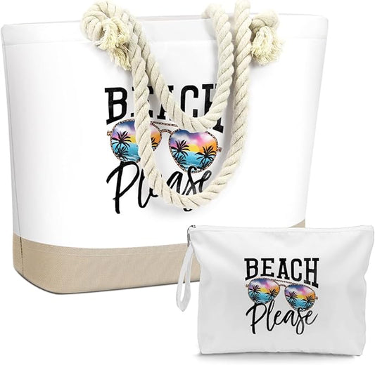 BELLOWDEER Beach Bags for Women, Wet Bag Cosmetic Bag for Beach Toiletries, Summer Travel Essentials, Gifts for Women