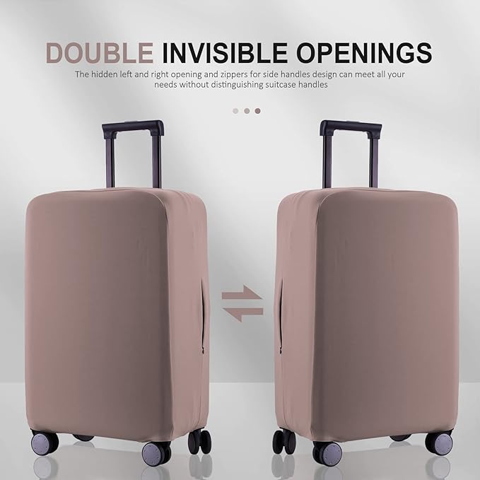 Travel Luggage Cover - Scratch-Resistant Fit 19-31 Inch, Khaki, L(26-27 inch)