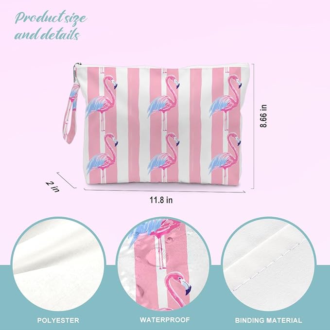 BELLOWDEER Beach Bags for Women, Wet Bag Cosmetic Bag for Beach Toiletries, Summer Travel Essentials, Gifts for Women