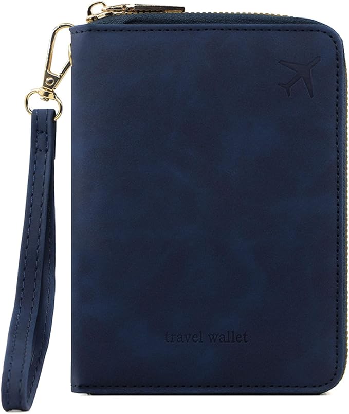 Passport Holder for Travel Women and Men RFID Passport Holder with Zipper Passport Case Passport cover Passport Wallet Travel Essentials and Accessories