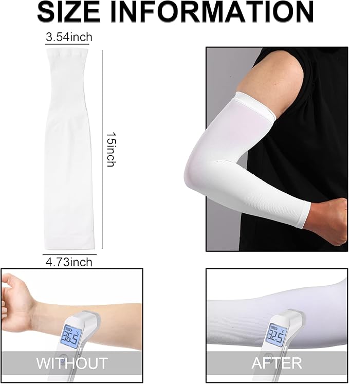 4-Pairs Arm Sleeves for Men and Women - Tattoo Cover Up - Cooling Sports Sleeve for Basketball Golf Football