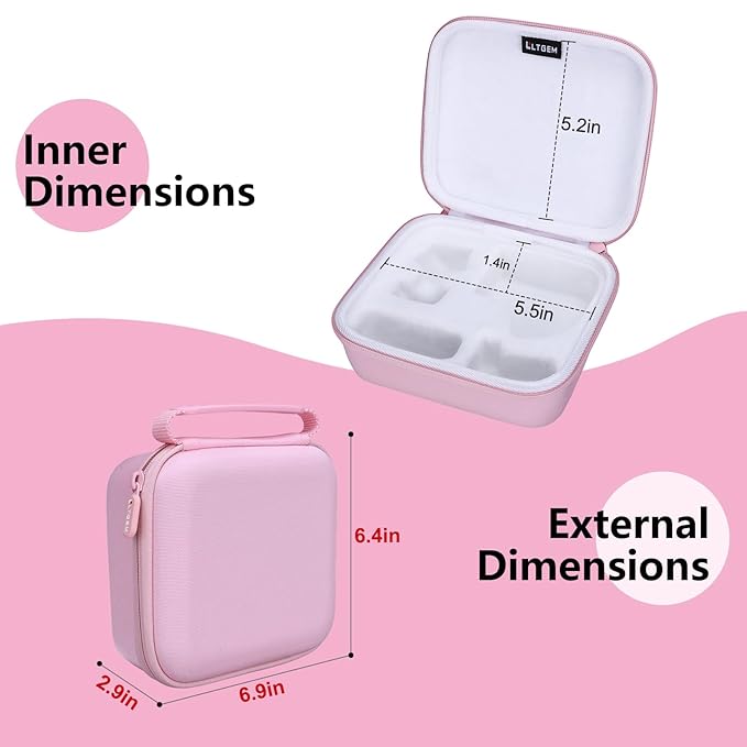 LTGEM EVA Hard Case Compatible with Freebird FlexSeries Electric Razor - Travel Protective Carrying Storage Bag (Only Case), Pink