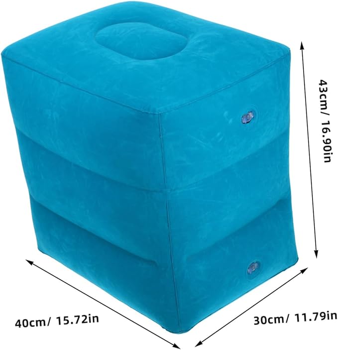 Gadpiparty Airplane Foot Rest Pillow Inflatable Leg Pillow Travel Essential Soft PVC Material Multi-use Footrest